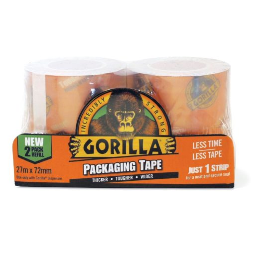 Gorilla Packaging Tape Utántöltő 2db x 27m x 72mm Extra Erős 