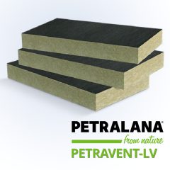 PETRAVENT LV 100/6, Kőzetgyapot lap, üvegszálas fekete kasírozással   PETRAVENT LV 100/6, Kőzetgyapot lap, üvegszálas fekete kasírozással