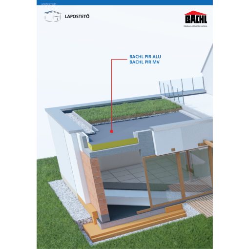 BACHL PIR MV hőszigetelő keményhab lemez (Egyenes élképzéssel) 2410x1250x100 mm